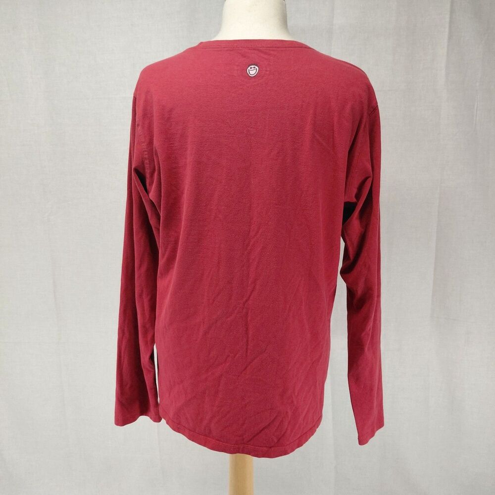 Life Is Good Snowman w/ Skis Red LS T-Shirt Sz XL - Picture 5 of 7